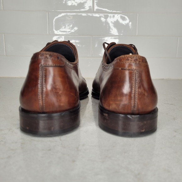 To Boot New York "Warwick" Brown Leather Perforated Cap Toe Oxford Men's Size 10 - Picture 5 of 15